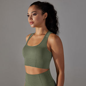 Women's Scoop Neck <b>Knitted</b> <b>Tank</b> <b>Top</b> Solid Color Casual Breathable Cotton Jersey Logo Front Stretch Fit Workout Wear - Product Image 3