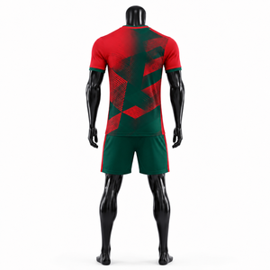 Tenue de football unisexe de haute qualité BIN FATEH, ensemble rouge et vert, imprimé numérique, polyester respirant, taille adulte, marque personnalisée - Product Image 4
