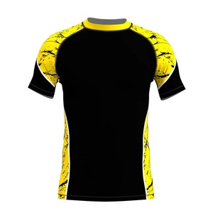 T-shirt de compression pour homme, ajusté, basique, pour le sport, la course et le fitness, avec sublimation - Product Image 1