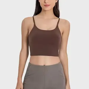 Everglide Corporation EC-WT-018 <b>Women</b> <b>Brown</b> Knitted Scoop Neck Tank <b>Top</b> Sleeveless Solid Color Casual Minimalist Front - Product Image 4
