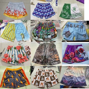 กางเกงบาสเก็ตบอลชายแบบตาข่ายสองชั้น ขนาด 5 นิ้ว ผลิตตามสั่ง พร้อมโลโก้ของผู้ผลิต คุณภาพสูง พิมพ์ลายแบบซับลิเมชั่น โพลีเอสเตอร์ - Product Image 4