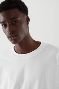 T-shirt blanc uni de qualité supérieure, unisexe, en coton, col rond, manches courtes, impression personnalisée, vente en gros - Product Image 4