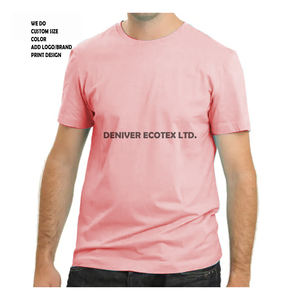 100% coton hommes t-shirt usine en gros impression personnalisée t-shirt hommes t-shirt à vendre à manches courtes col rond solide décontracté - Product Image 4