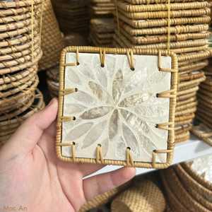 High Quality Handmade <b>Mop</b> Material Eco-Friendly Customizable Classic Design Serving Coasters - Product Image 3