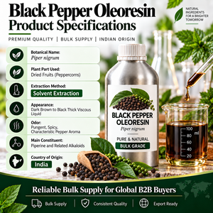 Fabricant et fournisseur en gros d'oléorésine de poivre noir de qualité supérieure, exportateur en vrac, extrait concentré d'épice Piper Nigrum - Product Image 2
