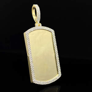Pendentif personnalisé en alliage plaqué or, style hip-hop, avec diamants CZ - Product Image 1