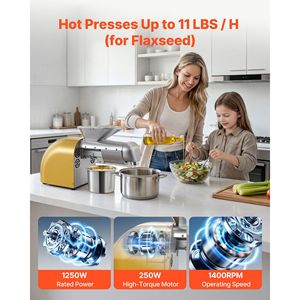 Prensa de Aceite Eléctrica Automática de 1250W, Capacidad de 11 LBS/H, Extractor de Aceite de 220V para Uso Doméstico y Comercial - Product Image 4