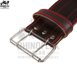 Leather Single Prong Power Belt 4 Inches Wide 10 Mm Thick Gym Training Belt Workout Weight Lifting Belts - Product Image 3