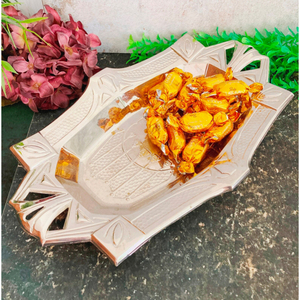 Gold Platter <b>Large</b> Display Metal <b>Tray</b> With Handle Fruits Cupcakes Pastries Display Dish Reusable Custom Serving Catering <b>Trays</b> - Product Image 5