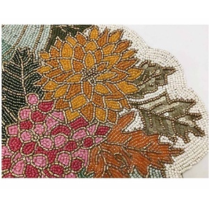New Arrival Pumpkins Glass Beaded <b>Table</b> <b>Runner</b> Beaded <b>Table</b> <b>Runner</b> for Dining <b>Table</b> Perfect for Halloween Christmas & Easter - Product Image 2