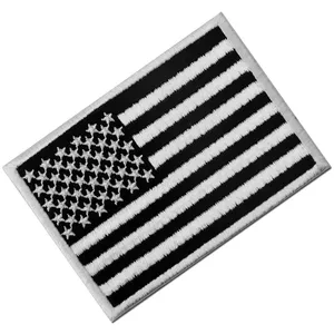 Patch brodé personnalisé en chenille, petits drapeaux américains 3D en forme de fleur, thermocollant, avec crochet et boucle, pour décoration de vêtements - Product Image 5