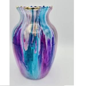 Articles de décoration pour fête de fiançailles, vase à fleurs en résine, finition pour la décoration de la maison, de l'hôtel, du restaurant, vase à fleurs en bois. - Product Image 1