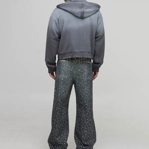 Conjunto deportivo de dos piezas con pedrería para hombre, hecho de algodón/poliéster, de alta calidad y gran éxito de ventas. - Product Image 4