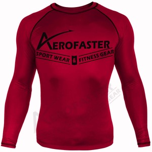 Camiseta de Compresión Transpirable de Tela Tejida Unisex Aerofaster, Cuello Redondo, Corte Ajustado, Secado Rápido, Uso Diario Informal, Gris Oscuro - Product Image 6