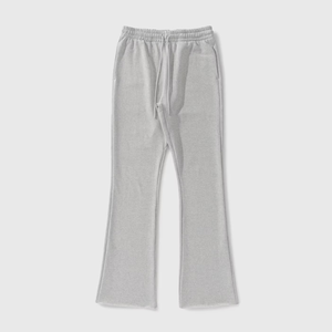 Men's Custom Flare Sweatpants High <b>Elastic</b> <b>Waist</b> 100% Cotton Fleece Breathable Stonewashed Heavyweight Wide Leg Jogger <b>Trouser</b> - Product Image 1
