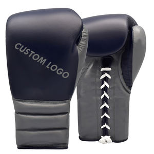 Derniers modèles de gants de boxe en cuir de vachette véritable, à lacets, design OEM, meilleur prix, durables, légers, de haute qualité, personnalisés, à doigts entiers - Product Image 1