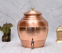 Distributeur d'eau en cuivre vintage |   Serveur à boissons en cuivre martelé fait main avec robinet |   Exportateur en gros