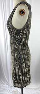 Vestido de Noche Vintage con Cuentas, Estilo Sirena, con Cola de Capilla, Largo hasta la Rodilla, Cuello Redondo, Ajuste Cómodo - Product Image 2
