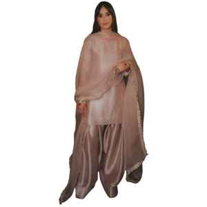 Vestidos de Verano para Mujer, 100% Seda, Encaje Floral, Salwar Kameez Pakistaní Formal, Última Colección, Ecológicos, Transpirables, Hasta la Rodilla - Product Image 1