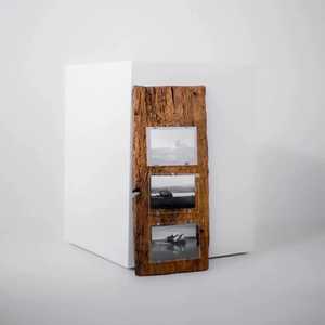 Rustic Live Edge Wooden Slab Collage Photo <b>Frame</b> Vertical <b>Wall</b> Hanging 3 Photo Holder Natural Timber <b>Frame</b> Wholesale - Product Image 1