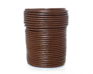 Cordon rond en cuir enduit imperméable pour les vêtements de sacs de bijoux de textiles à la maison avec la finition cousue - Product Image 4