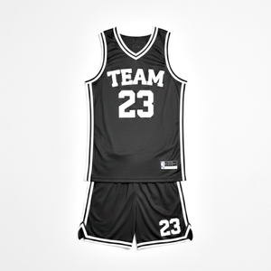 Conjunto de Uniforme de Baloncesto Negro Antipilling, Ropa Deportiva para Adultos, Jersey y Pantalones Cortos de Baloncesto Unisex a Precio de Fábrica - Product Image 4