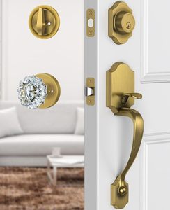 Calzibeno Reversible Single Lever Exterior/Interior <b>Door</b> <b>Handle</b> Zinc Satin Nickel Front No Lock Lower Half Grip - Product Image 2