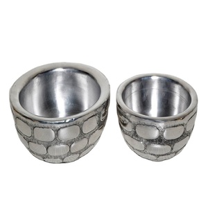 เครื่องใช้บนโต๊ะวัสดุอลูมิเนียมผนังสองชั้นชามอาหารชามตกแต่งที่น่าดึงดูดสำหรับอุปกรณ์อาหารเย็นดีไซน์ใหม่ - Product Image 1