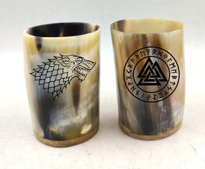 Vente en Gros de Corne à Boire Viking Écologique Premium Réutilisable Lavable Style Animal de Noël Poli Artisanat Naturel Biologique - Product Image 6