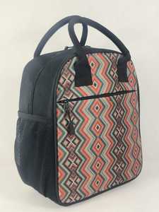 Sac à déjeuner scolaire personnalisé de haute qualité, grande capacité, isotherme, motif géométrique, fermeture éclair, portable, pour le rangement des aliments - Product Image 2
