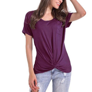 Vestido Camiseta de Algodón Suave de Alta Calidad al por Mayor para Mujer, Vestido Camiseta con Estampado Serigrafiado, Camisetas Largas Lisas para Mujer - Product Image 2