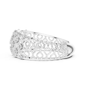 Anillo de Diamantes Cultivados en Laboratorio para Mujer CROWNLINK, Oro Blanco de 18 Quilates con Baño de Rodio, Estilo Minimalista, para Compromiso, Fiesta, San Valentín, Uso Diario - Product Image 3