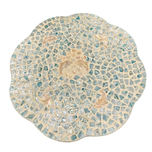 Salvamanteles Premium de Nácar Estilo Boho con Diseño de Conchas para Bodas Costeras y Mesas de Lujo - Product Image 1
