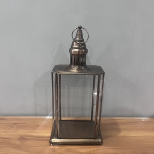 Metal Glass Decorative <b>Lantern</b> <b>Candle</b> <b>Holder</b> for Home Wedding Ramadan Christmas Table Decor - Product Image 1