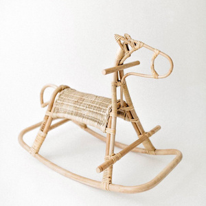 Natural rattan <b>rocking</b> horse fun riding toys for baby cheapest cost kid toy animal rocker <b>chair</b> - Product Image 1