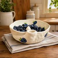 Verkoop Waterkeramiek Swirl Rinsing Berry Bowl Groentewasbak Keukenzeef Gootsteen Afvoermandje