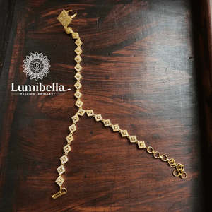 American Diamond Haath Phool Fashion Body Jewelry Gold Plated Zinc Alloy Unisex - Product Image 2