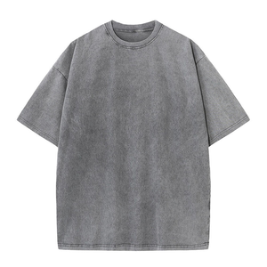Summer High Quality Vintage Short Sleeve Acid Wash Oversized <b>T</b> <b>Shirt</b> Cotton Heavy Fabric <b>Ringer</b> Acid Wash <b>T</b> <b>Shirt</b> For Men - Product Image 4