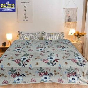 Luxury 1.1 KG Soft Warm Winter Raschel Blanket Polyester Flannel Double <b>Bed</b> Blanket - Product Image 2