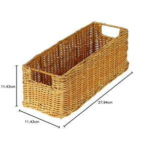 Premium Quality Rectangle Woven Rattan Serving Tray For Dining <b>Table</b> Home Restaurants Bathroom Washroom Usage Purpose Woven Tray - Product Image 6