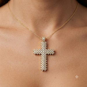 Pendentifs croix à bords dentelés en argent 925 avec diamant de laboratoire, personnalisés, religieux, unisexe, cadeau de fiançailles, breloques chrétiennes unisexes, bijoux - Product Image 5