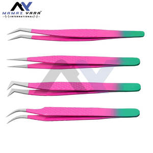 Pinzas con Punta de Fibra para Extensiones de Pestañas, 4 Piezas, Pinzas para Extensiones de Pestañas de Volumen, para una Aplicación Precisa - Product Image 2