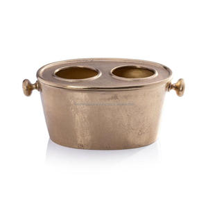 ถังแช่แชมเปญแบบโบราณทำจากทองเหลืองตู้แช่ไวน์ตู้แช่ไวน์โลหะอุปกรณ์เสริมสำหรับงานปาร์ตี้บาร์น้ำแข็งขนาดใหญ่ - Product Image 6