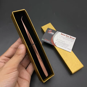 Pinzas Multifuncionales de Alta Precisión para Extensión de Pestañas, con Punta Puntiaguda de Acero Inoxidable a 45 Grados y Textura Suave - Product Image 6
