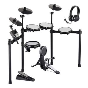 Batteria Elettronica con 32 Kit e 480 Suoni, Supporto USB MIDI, 8 Rullanti in Mesh Silenziosi per Jazz - Product Image 1