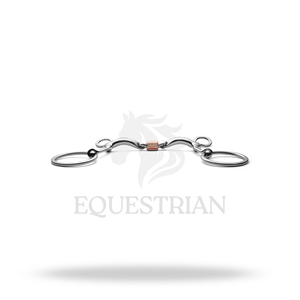 Bocado de críquet de 3 piezas con vástago suelto para entrenamiento y control de equitación - Product Image 3