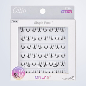 Pestañas postizas Olio sin pegamento, paquete individual PLUS, transparentes, cortas, 2 tipos, elige 1 tipo de extensiones de pestañas - Product Image 6