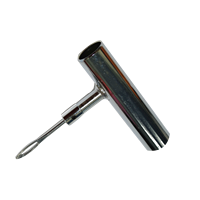 Produit phare ALLSUPPLY Kit de réparation de pneus de voiture avec sonde spirale en acier à poignée en T argentée et patch de réparation de pneus Garantie 1 an