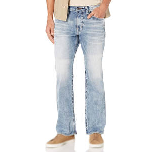 Pantalones Vaqueros Modernos y Elegantes para Hombre, Corte Ajustado, Tela Elástica, Estilo Entallado, Movimiento Cómodo, Ideal para Ropa Casual de Calle - Product Image 1