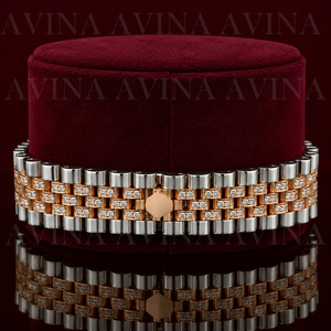 Reloj de Pulsera Mecánico Automático de Lujo con Moissanita de Dos Tonos, Estilo Hip Hop, con Fecha Analógica para Hombre, Piedras de Color D VVS, Pasa el Test de Diamantes - Product Image 2